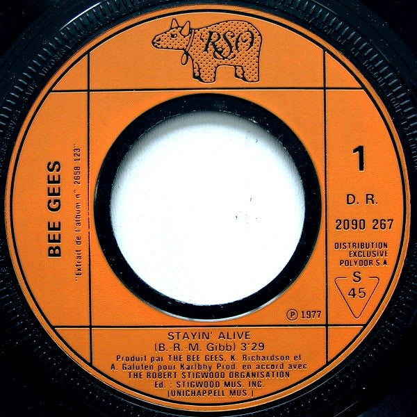 Bee Gees - Stayin' Alive (7") - Discogs image 3