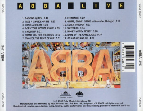 ABBA - Live (CD) - Discogs image 2
