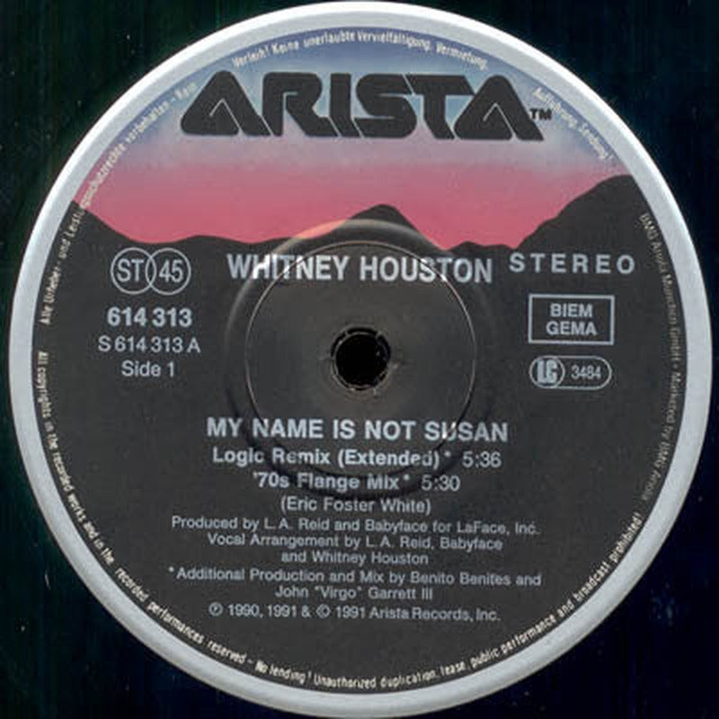 Whitney Houston - My Name Is Not Susan (12") - Discogs image 3
