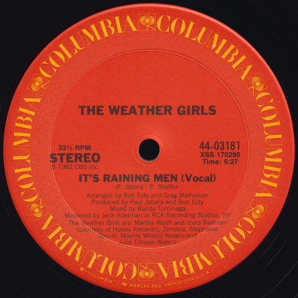 Weather Girls, The - It's Raining Men (12")