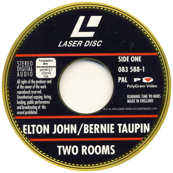 Various - Two Rooms - Celebrating The songs Of Elton John & Bernie Taupin (Laserdisc) - Discogs image 3