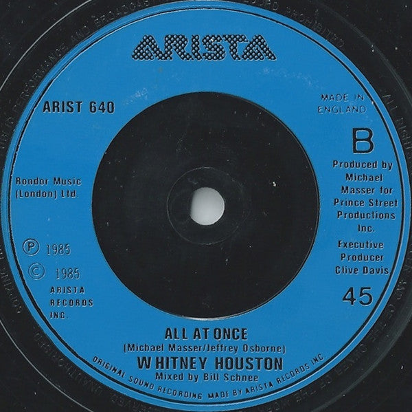 Whitney Houston - Saving All My Love For You (7") - Discogs image 4