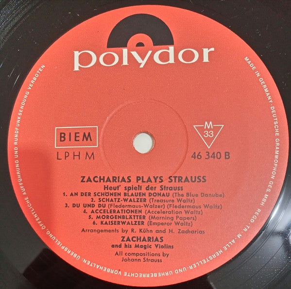 Helmut Zacharias - Zacharias Plays Strauss - Heut' Spielt Der Strauss (LP) - Discogs image 4