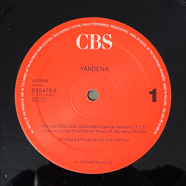 Yardena Arazi - Ma-Natata-Lee (Remix By Izhar Ashdot) (12") - Discogs image 3