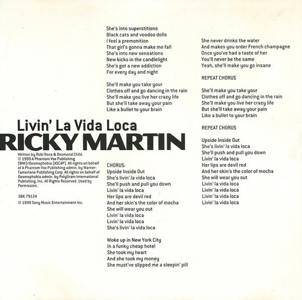 Ricky Martin - Livin' La Vida Loca (CD) - Discogs image 4