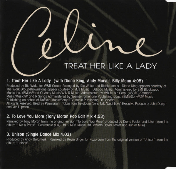 Céline Dion - Treat Her Like A Lady (CD) - Discogs image 3