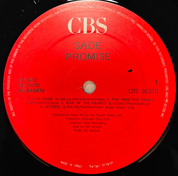 Sade - Promise (LP) - Discogs image 4