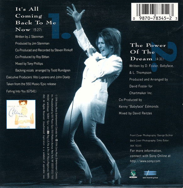 Céline Dion - It's All Coming Back To Me Now / The Power Of The Dream (CD) - Discogs image 2
