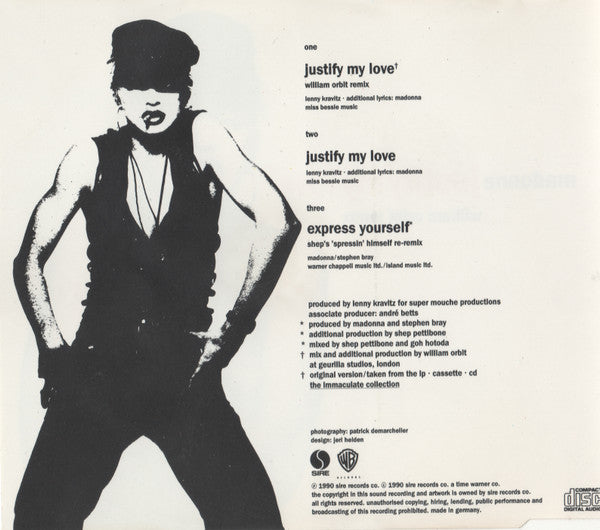 Madonna - Justify My Love (CD) - Discogs image 2
