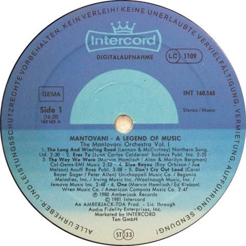 Mantovani Orchestra, The - Mantovani A Legend Of Music Vol 1 (LP) - Discogs image 3