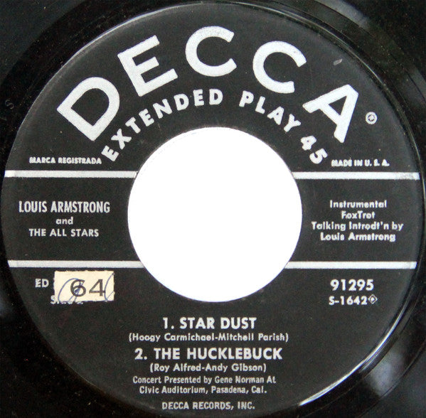 Louis Armstrong And His All-Stars - Satchmo At Pasadena (Vol. 1) (2x7") - Discogs image 5