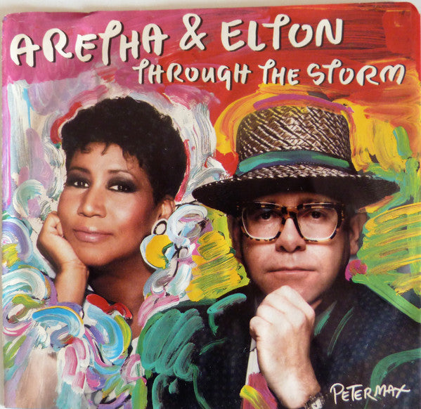 Aretha Franklin And Elton John - Through The Storm (7")