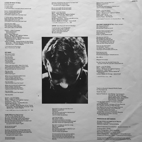Ringo Starr - Ringo's Rotogravure (LP) - Discogs image 7