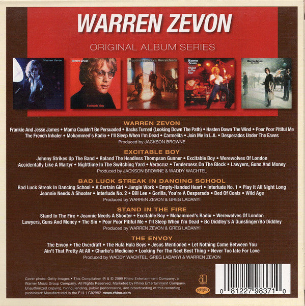Warren Zevon - Original Album Series (Box Set) - Discogs image 2