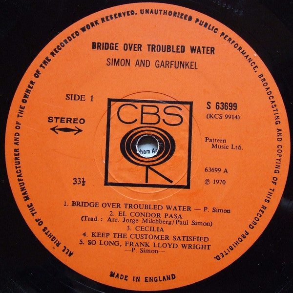 Simon & Garfunkel - Bridge Over Troubled Water (LP) - Discogs image 3