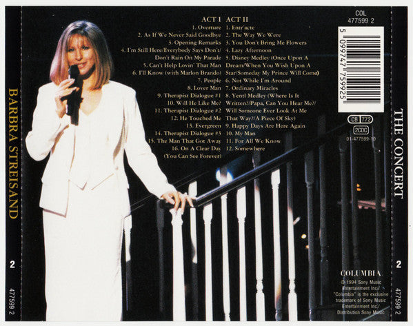 Barbra Streisand - The Concert (2xCD) - Discogs image 3