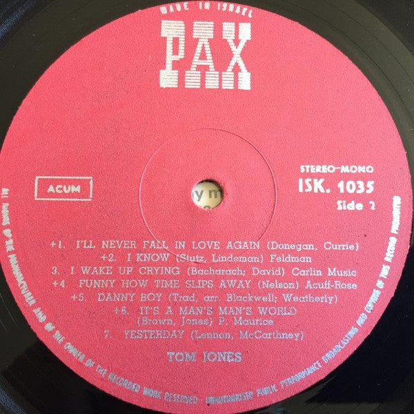 Tom Jones - 13 Smash Hits (LP) - Discogs image 4