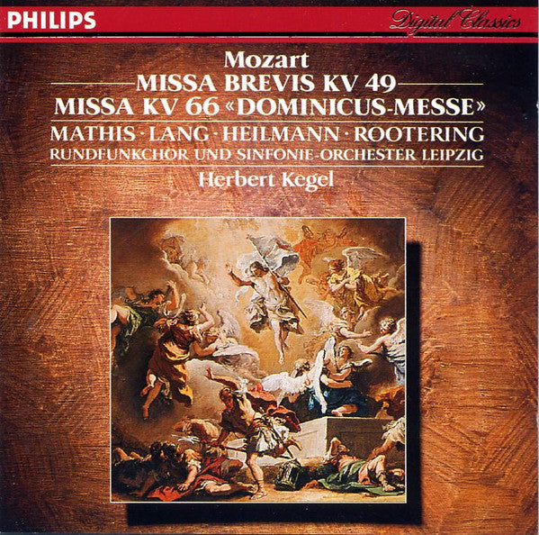 Wolfgang Amadeus Mozart, Edith Mathis, Rosemarie Lang, Uwe Heilmann, Jan-Hendrik Rootering, Herbert Kegel - Missa Brevis KV 49 / Missa KV 66 "Dominicus-Messe" (CD)