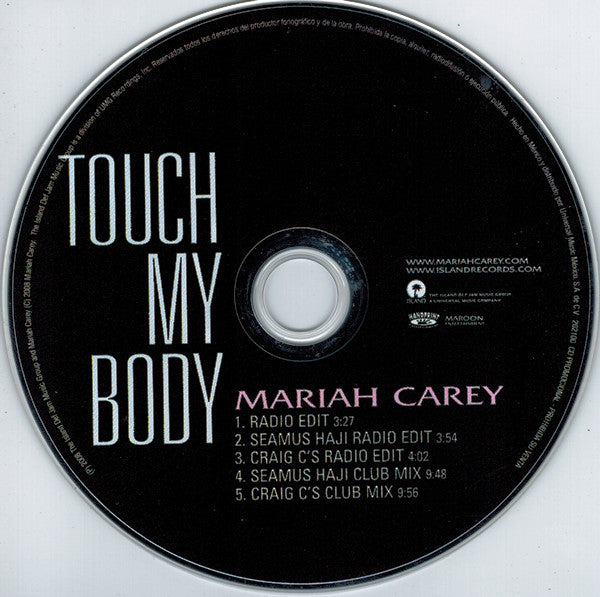 Mariah Carey - Touch My Body (CD) - Discogs image 3