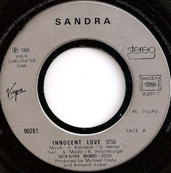 Sandra - Innocent Love (7") - Discogs image 3