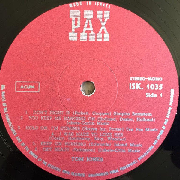 Tom Jones - 13 Smash Hits (LP) - Discogs image 3