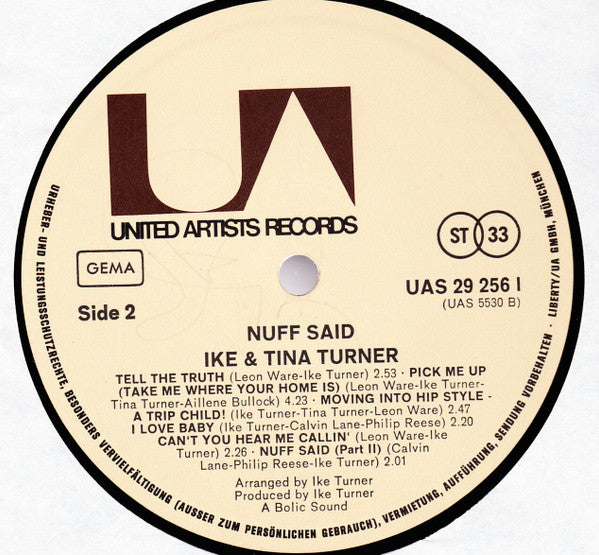 Ike & Tina Turner - 'Nuff Said (LP) - Discogs image 6