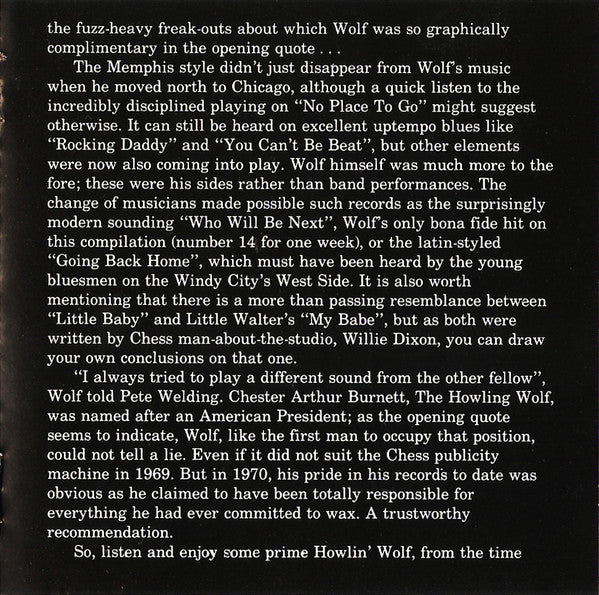 Howlin' Wolf - I'm The Wolf (CD) - Discogs image 6