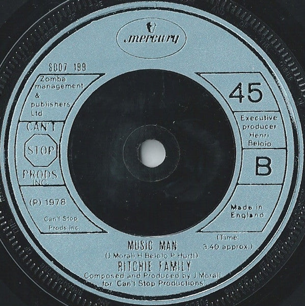 Ritchie Family, The - American Generation (7") - Discogs image 2