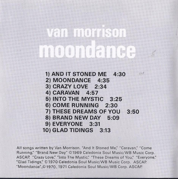 Van Morrison - Moondance (CD) - Discogs image 5