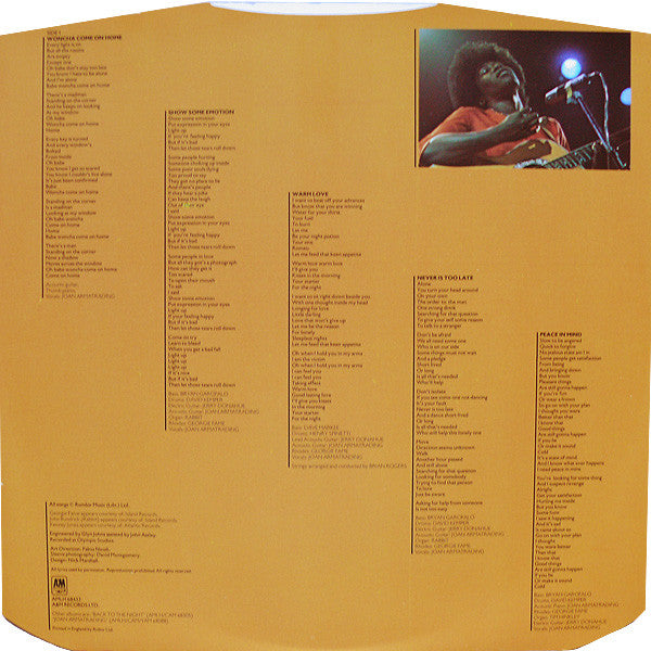 Joan Armatrading - Show Some Emotion (LP) - Discogs image 3
