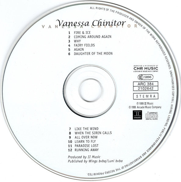 Vanessa Chinitor - Like The Wind (CD) - Discogs image 3