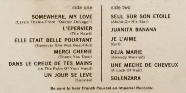 Franck Pourcel Et Son Grand Orchestre - Somewhere, My Love (Lara's Theme From "Dr. Zhivago") (LP) - Discogs image 5