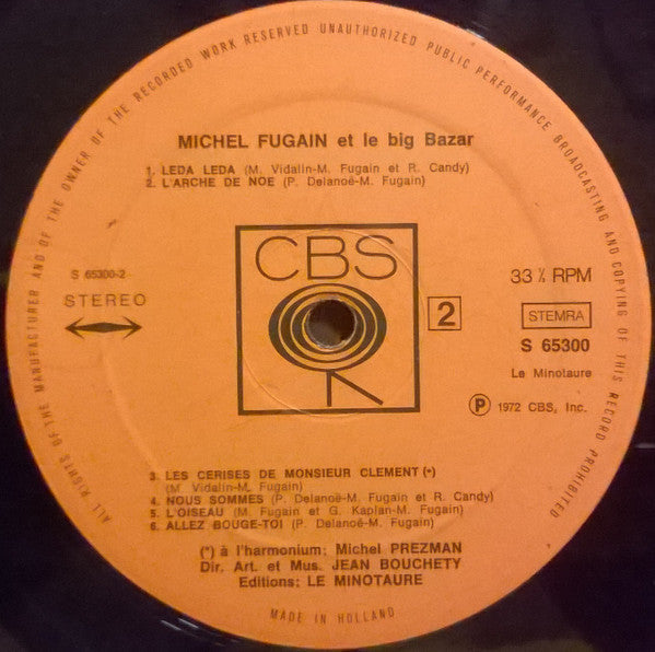 Michel Fugain - Fugain & Le Big Bazar (LP) - Discogs image 6