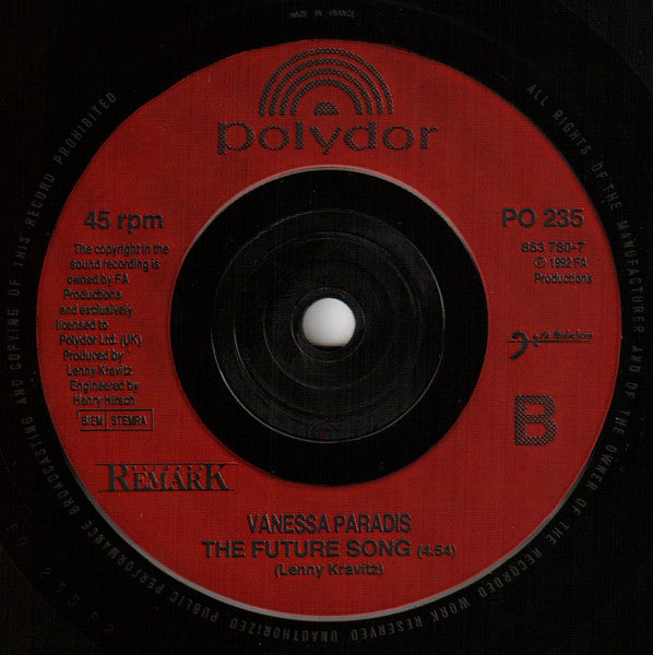 Vanessa Paradis - Be My Baby (7") - Discogs image 4