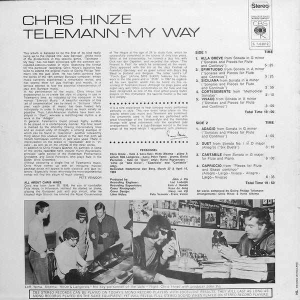 Chris Hinze - Telemann - My Way (LP) - Discogs image 2