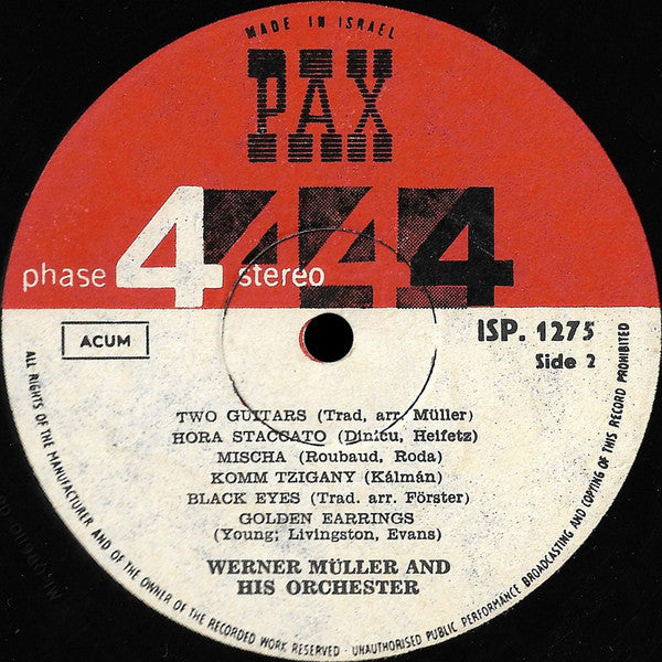 Werner Müller Und Sein Orchester - Gypsy! (LP) - Discogs image 4