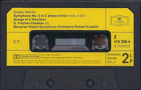 Gustav Mahler - Symphony No. 5 / Songs Of A Wayfarer (Cassette) - Discogs image 5