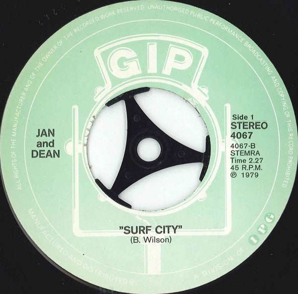 Jan & Dean - Surfcity / Dead Man's Curve (7") - Discogs image 3