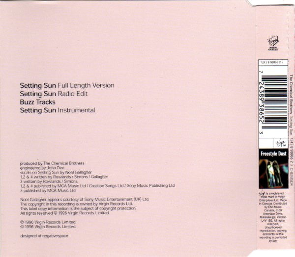 Chemical Brothers, The - Setting Sun (CD) - Discogs image 3