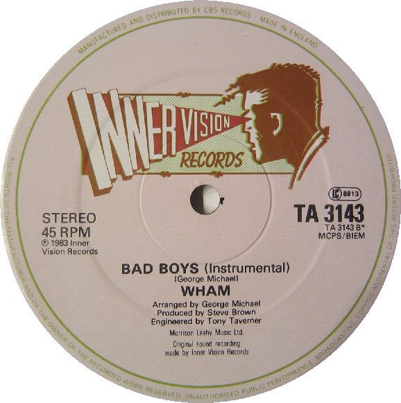 Wham! - Bad Boys (12") - Discogs image 4
