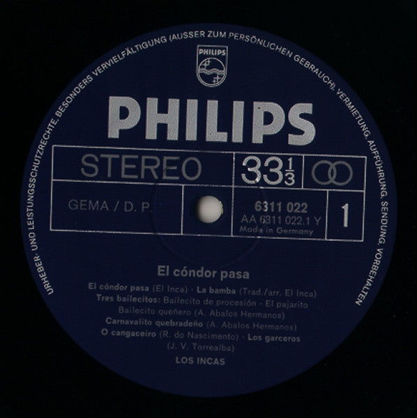 Los Incas - El Cóndor Pasa (LP) - Discogs image 3
