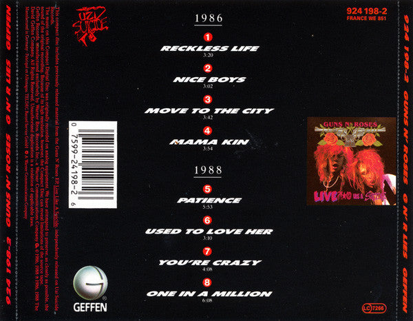 Guns N' Roses - G N' R Lies (CD) - Discogs image 2