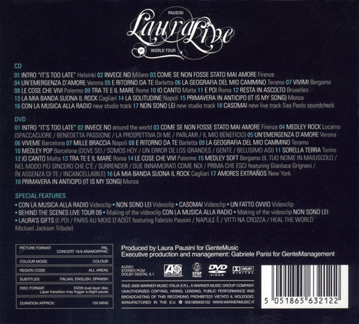 Laura Pausini - Laura Live 09 World Tour (CD) - Discogs image 2