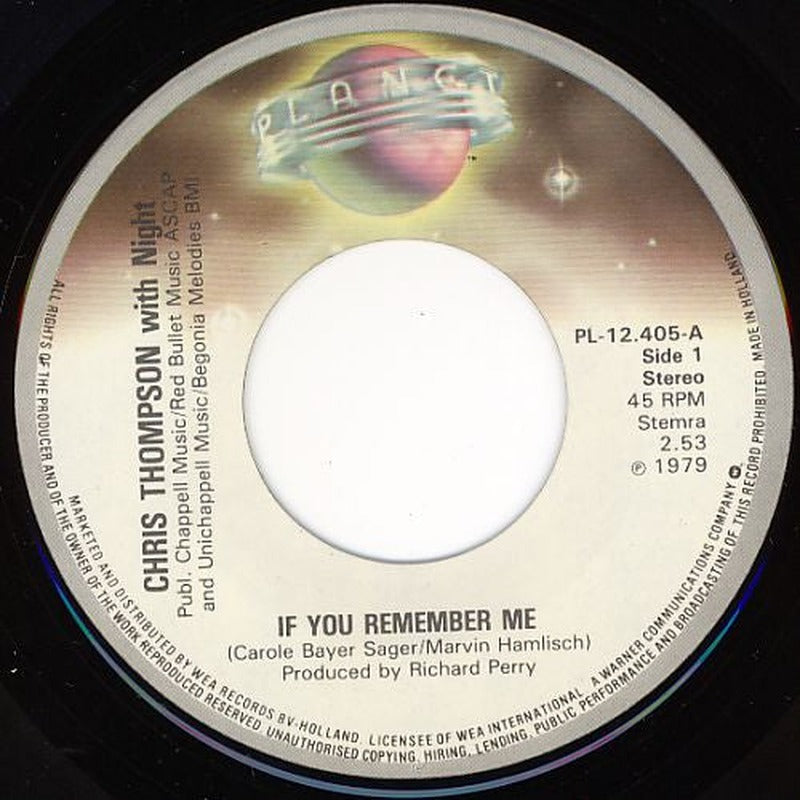 Night - If You Remember Me (7") - Discogs image 3
