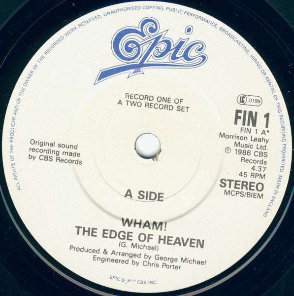 Wham! - The Edge Of Heaven (2x7") - Discogs image 5