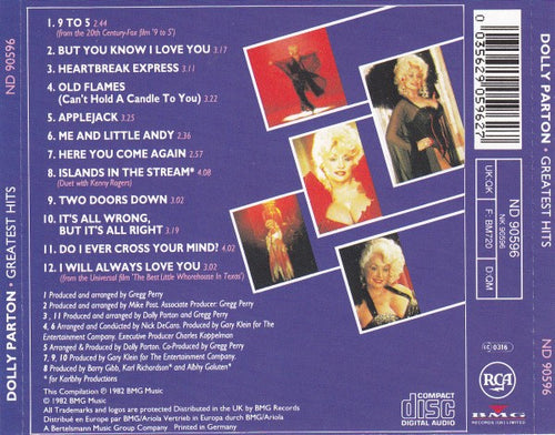 Dolly Parton - Greatest Hits (CD) - Discogs image 2