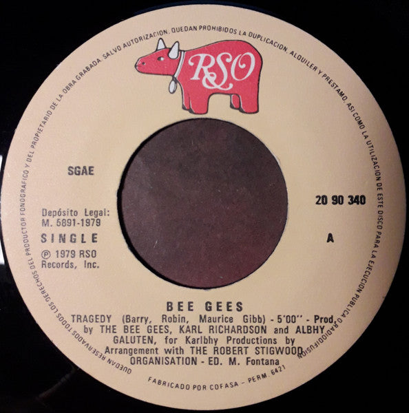 Bee Gees - Tragedy (7") - Discogs image 3