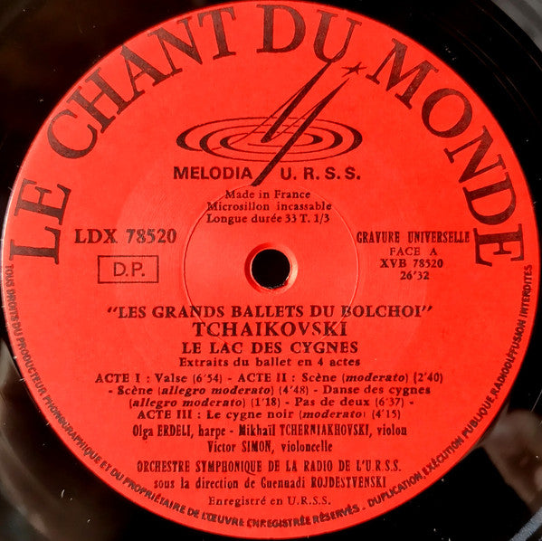 Pyotr Ilyich Tchaikovsky - Gennadi Rozhdestvensky - Le Lac Des Cygnes (LP) - Discogs image 3