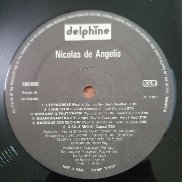 Nicolas de Angelis - The Golden Guitar of Nicolas de Angelis (LP) - Discogs image 4