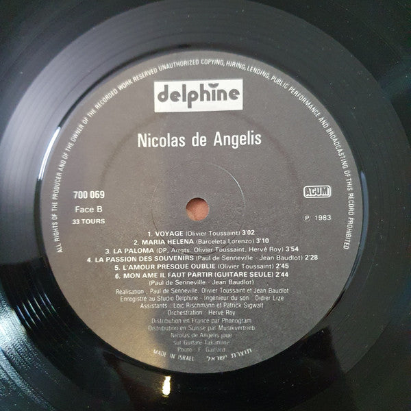 Nicolas de Angelis - The Golden Guitar of Nicolas de Angelis (LP) - Discogs image 5